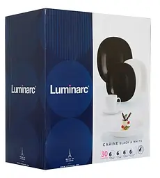 Сервіз столовий LUMINARC CARINE BLACK&WHITE, 30 предметів - мініатюра 10