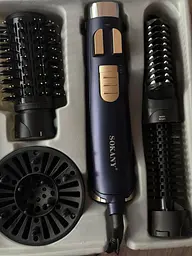 Фен-щітка Sokany SK-15007, 2 режими роботи Синій 1400 Вт - мініатюра 3