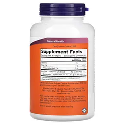 Сафлорова олія NOW CLA 800 mg, 180 капсул для зниження жирових відкладень - мініатюра 2