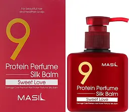 Протеїновий бальзам для волосся Masil 9 Protein Perfume Silk Balm Sweet Love 180 мл - мініатюра 2