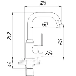 Змішувач для раковини DOMINO ELLIPSE DCC-101L - мініатюра 4