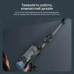 Пилосос бездротовий Rowenta X-Force Flex 14.80 Animal Aqua 240 Вт вологе прибирання автон. робота до 90 хв HEF system 99.9% чорно-синій - мініатюра 8