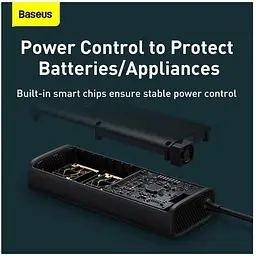 Автомобільний інвертор Baseus In Car Inverter 150W Black [CRNBQ-A01] [62867] - мініатюра 4