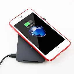 Приймач Qi BASEUS Microfiber Wireless Charging Receiver (For iPhone) 1A чорний - мініатюра 4