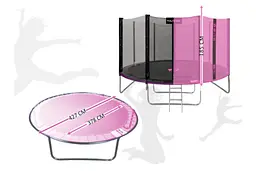 Батут із внутрішньою сіткою THUNDER OUTSIDE PRO 14FT 427 см Black/Pink - мініатюра 2