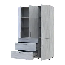 Шафа для одягу Doros Торн Сосна Натті 3 ДСП/3Ш (полиці) 135х51.6х200 (44900482) - мініатюра 3