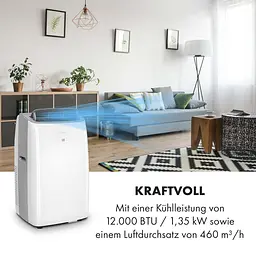 Мобільний кондиціонер Klarstein Grandbreeze Eco 12K 3-в-1 460 м³/год (10035809) - мініатюра 7