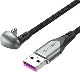 Кабель USB 2.0 AM-Type-CM, 1.5м 66W aluminum alloy, 180° U-Shaped Vention