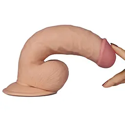 Вібратор Lovetoy The Ultra Soft Dude Vibrating 8.5 Реалістичний на присосці, 20х5 см - мініатюра 2
