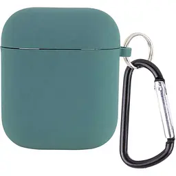 Чохол Silicone Case + Carabine для Apple AirPods Pine Green [38088] - мініатюра 1