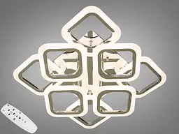 Світлодіодна люстра смарт світильник з пультом dimmer, 80W, хром