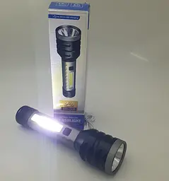 Ручний LED ліхтар 5W+COB акумуляторний кемпінговий ліхтарик з боковим COB світильником 4 режими роботи USB заряджання Ranchi RC-22058 - мініатюра 3