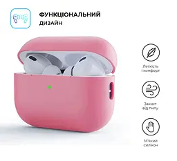 Силіконовий чохол для навушників Apple AirPods Pro 2 2022, Silicone Case, рожевий, захисний чохол, ультратонкий і легкий, захист від подряпин, пилу та ударів, м"який силікон, ArmorStandart (ARM64534) - мініатюра 2