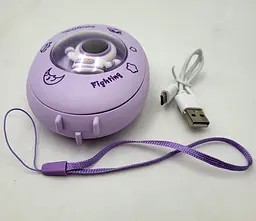 Кишенькова акумуляторна грілка обігрівач для рук нагрівач з USB зарядкою UKC AA21-1 фіолетовий - мініатюра 13