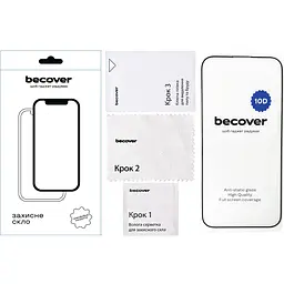 Захисне скло BeCover для Apple iPhone 16 Pro Max 10D Black (712324) - мініатюра 2