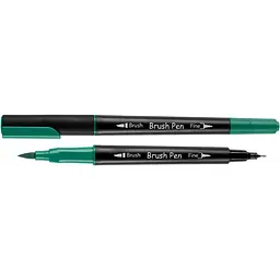 Маркер акварельний Santi Brush Pen SW-20 аквамарин двосторонній 6 шт. (391020)
