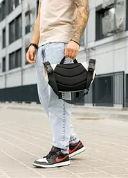 Чоловіча сумка бананка Sambag Dynamicdart сіра 38 × 21 × 7 см (80411030m) - мініатюра 8