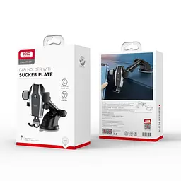 Автотримач XO C77 Car holder with sucker plate Чорний - мініатюра 2