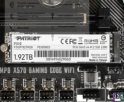 Накопичувач SSD 1.92TB Patriot P310 M.2 2280 PCIe NVMe 3.0 x4 TLC (P310P192TM28) - мініатюра 4