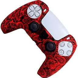 Чохол на геймпад Silicone Case для Sony DualSense Red Ornament [59966] - мініатюра 2