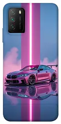 TPU чохол Demsky Pink neon car для Xiaomi Poco M3