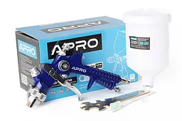 Пневматичний фарбопульт HVLP APRO 600 мл x 1.4 мм ВБ пластик - мініатюра 3