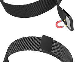 Міланський сітчастий ремінець Primolux для годинника Huawei Watch Fit 3 Black - мініатюра 5