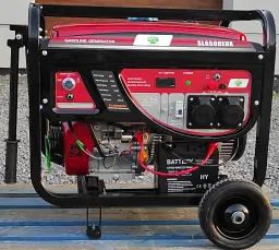 Бензиновий генератор GASOLINE SL6500EDX (5.0-5.5 кВт) з колесами + Електростартер - мініатюра 5