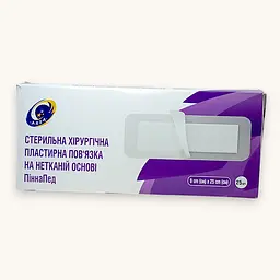 Пов'язка на нетканій основі Arsa стерильна пластирна ПіннаПед 25 шт. 9х25 см   