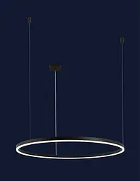 Люстра led світильник кільця підвісна Levistella 918LP450-1 BK 800MM - мініатюра 2