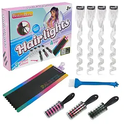 Творчий набір для мелірування волосся Hairlights з кольоровими ролерами та затискачами (ZG026)