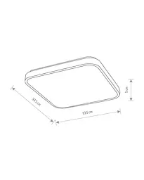 Світильник стельовий Nowodvorski 10983 Agnes Square LED Pro 1x16W 3000K 1200Lm IP44 чорний - мініатюра 4
