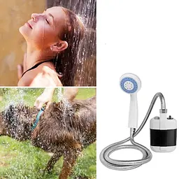 Душ портативний, кемпінговий із помпою на акумуляторі USB Travel shower - мініатюра 6