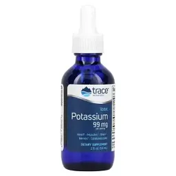 Минералы Trace Minerals Калий ионный в каплях, 99 мг, Ionic Potassium, 59 мл (TMR-00276)