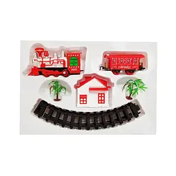 Залізниця Star Toys Christmas Train з вагончиком та будиночком різдвяний поїзд з музикою 101 см Червоний - мініатюра 3