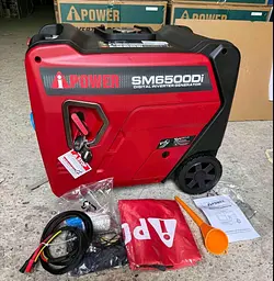 Генератор інверторний iPOWER SM6500Di (5.5-6.5 кВт) бензиновий з Електростартером, Пультом ДК, Колесами АйПауер - мініатюра 2