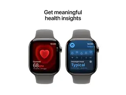 Смарт-годинник Apple Watch Series 11 GPS + Cellular 46mm Natural Tit. Case w. Stone Gray Sport Band - S/M (MFCW4) - мініатюра 5