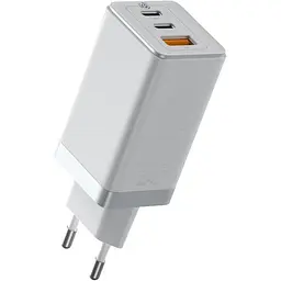 Мережевий зарядний пристрій Baseus GaN2 Pro Quick Charger 1USB + 2Type-C 65W CCGAN2P-B02 White