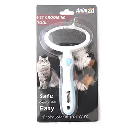 Пуходерка AnimAll Groom для тварин М блакитна