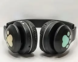 Бездротові дитячі Bluetooth навушники Cat Ear VZV-23M з котячими вушками Чорні - мініатюра 4