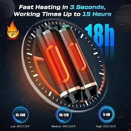 EnjoyNest C306 Перезаряджувані грілки для рук, грілки для рук 3-в-1, багаторазові, 10 000 мАг, з 2 зовнішніми батареями - мініатюра 6