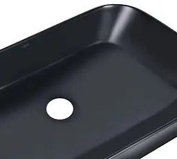 Комплект Qtap Scorpio: Раковина накладна прямокутна 550х390х120 мм Matt Black + Донний клапан PU03 (QT14112243MBN47298) - мініатюра 5