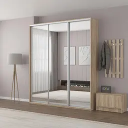 Шафа-купе Idea серія 2 210 x 45 x 240 см Дуб сонома Дзеркало