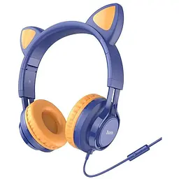 Навушники Hoco Cat ear headphones with mic W36 блакитні - мініатюра 10