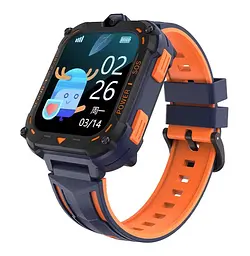 Дитячий годинник телефон Lemfo R8 на Android з 16GB пам'яті, дзвінками від сім карти, GPS, камерою, WhatsApp, TikTok, Google та функцією прослуховування Помаранчевий