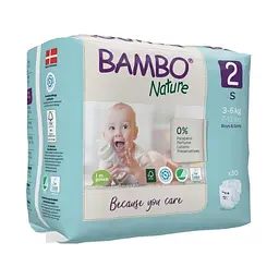 ЕКО Підгузки Bambo Nature Mini 2 (3-6 кг), 30 шт. Bambo Nature (19252)