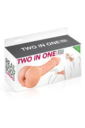 Насадка на член — мастурбатор 2в1 Real Body — Two In One - мініатюра 3