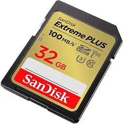 Карта пам'яті SanDisk 32GB SDXC class 10 Extreme PLUS (SDSDXWT-032G-GNCIN) - мініатюра 3