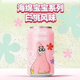 Газований напій Qdol Spongebob Squarepants Peach Патрік Стар 330мл - мініатюра 2