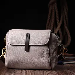 Невелика сумка для жінок з натуральної шкіри Vintage 22266 біла - мініатюра 6